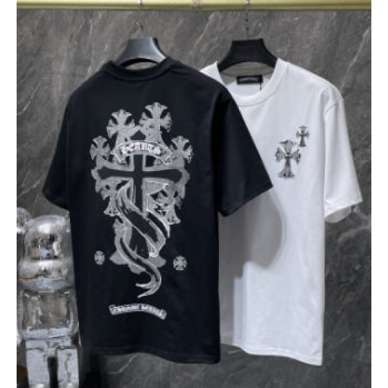 Chrome Hearts Vertical Horseshoe Embossed Tee
